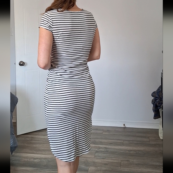Black and White Stripped Dress - Picture 2 of 7